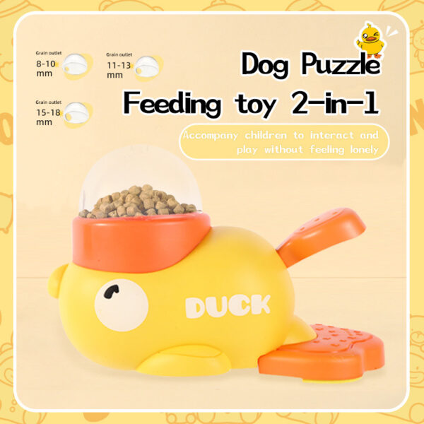 Dog Puzzle Feeder – Cartoon Duck Treat Dispenser Toy - Image 2