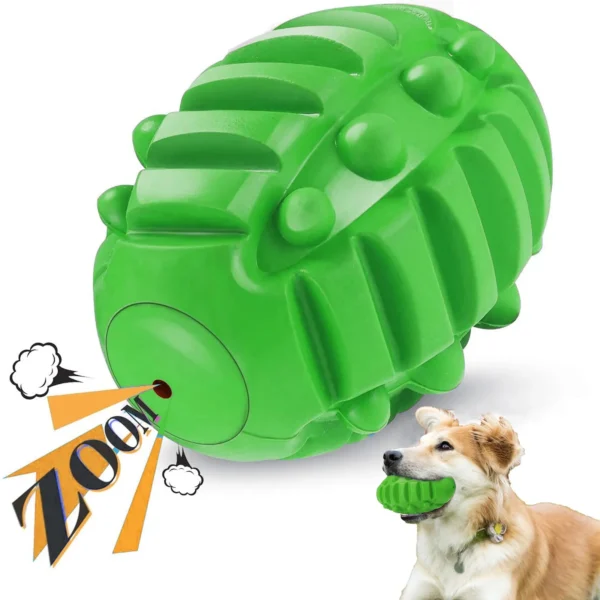 Tough Squeaky Puzzle Ball – Interactive Dog Toy & Treat Dispenser