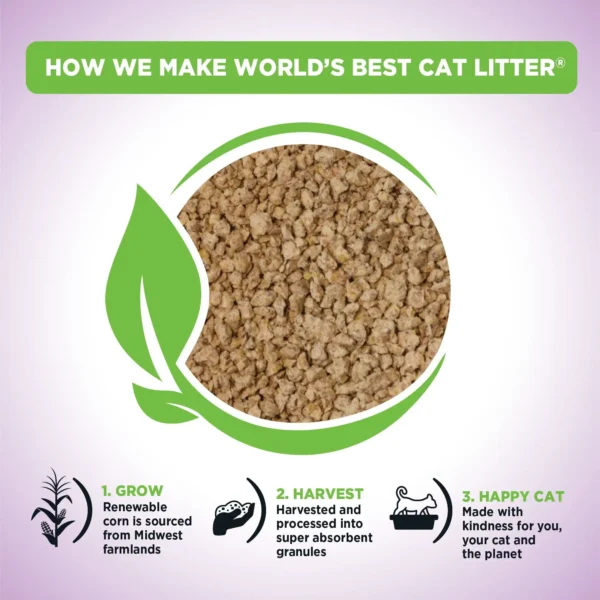 Multiple Cat Lavender Litter | Flushable | 99% Dust Free | Clumping | 15 lb - Image 4