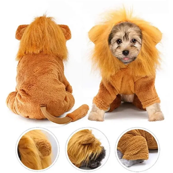 Lion Mane Dog Costume – Cosplay Pet Outfit - Image 2