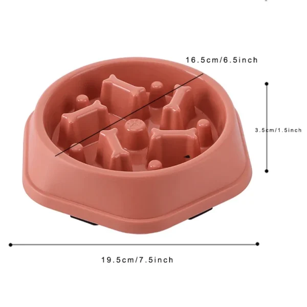 Slow Feeder Dog Bowl - Anti-Slip Puzzle Dish for Dogs & Cats - Image 5