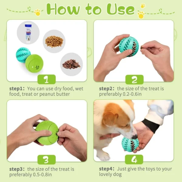 Durable Treat Dispensing Dog Toys – Teething, IQ Training & Slow Feeder Balls - Image 5