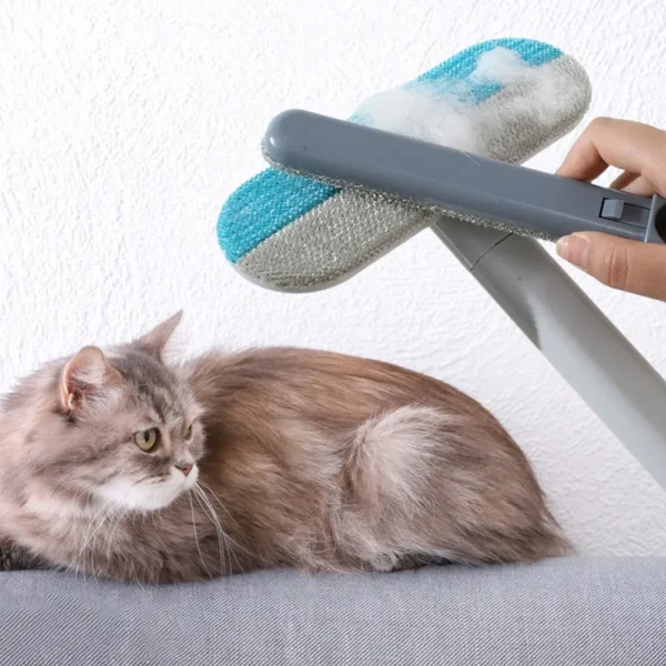 3-in-1 Long Handle Pet Hair Remover Brush – Multi-Surface Fur Cleaner - Image 3