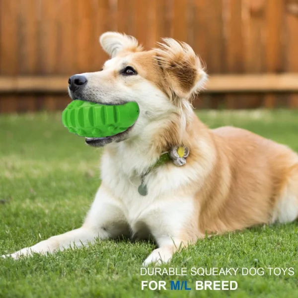 Tough Squeaky Puzzle Ball – Interactive Dog Toy & Treat Dispenser - Image 5