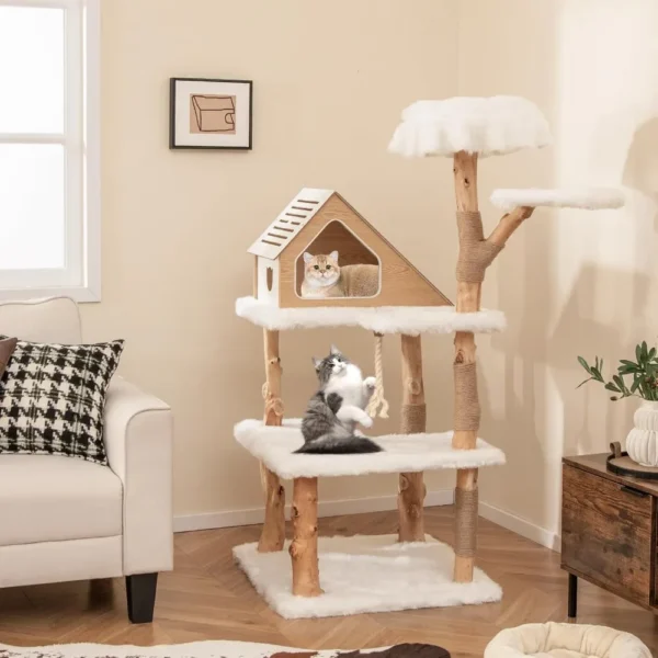 Luxury Cat Lounge Tree with Soft Plush Comfort - Image 3