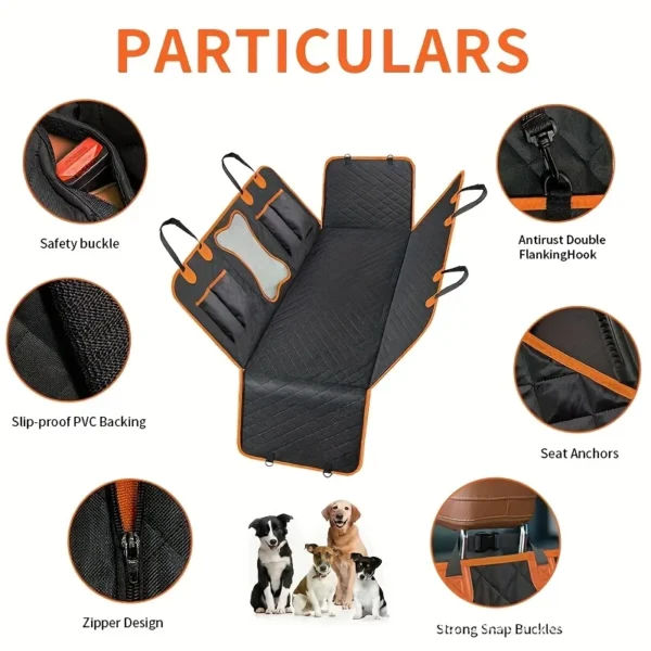 Pet Dog Car Seat Cover – 100% Waterproof, Scratch-Resistant - Image 5