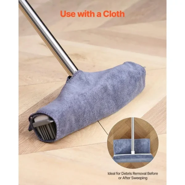 3-in-1 Pet Hair Broom with Rubber Bristles & Adjustable Handle - Image 3