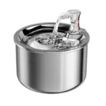 2L Stainless Steel Automatic Pet Water Fountain with Optional Sensor & Heater