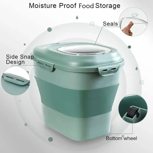 Foldable Airtight Pet Food Storage Container –Moisture-Proof & Portable - Image 2