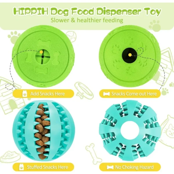 Durable Treat Dispensing Dog Toys – Teething, IQ Training & Slow Feeder Balls - Image 4