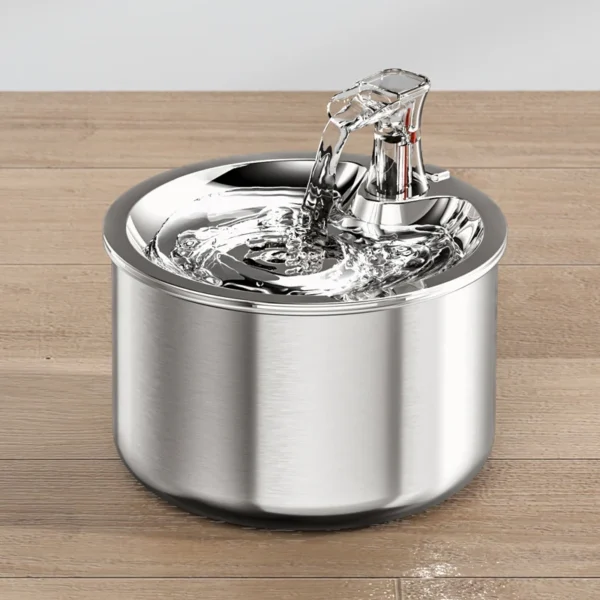 2L Stainless Steel Automatic Pet Water Fountain with Optional Sensor & Heater - Image 6
