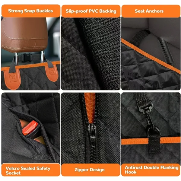 Pet Dog Car Seat Cover – 100% Waterproof, Scratch-Resistant - Image 4