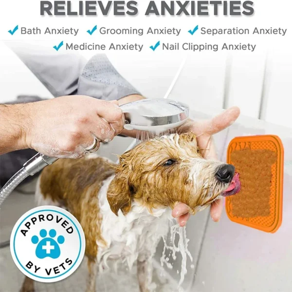Pet Lick Mat with Suction – Slow Feeder, Anxiety Relief & Treat Dispenser - Image 2