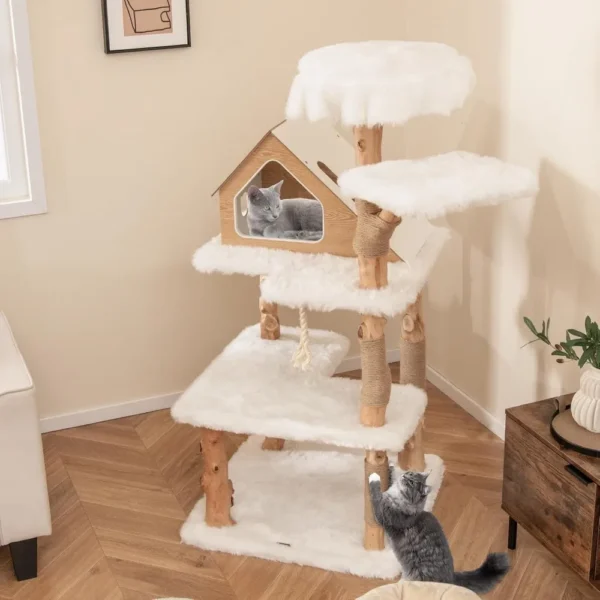 Luxury Cat Lounge Tree with Soft Plush Comfort - Image 2