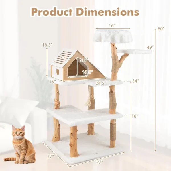 Luxury Cat Lounge Tree with Soft Plush Comfort - Image 4