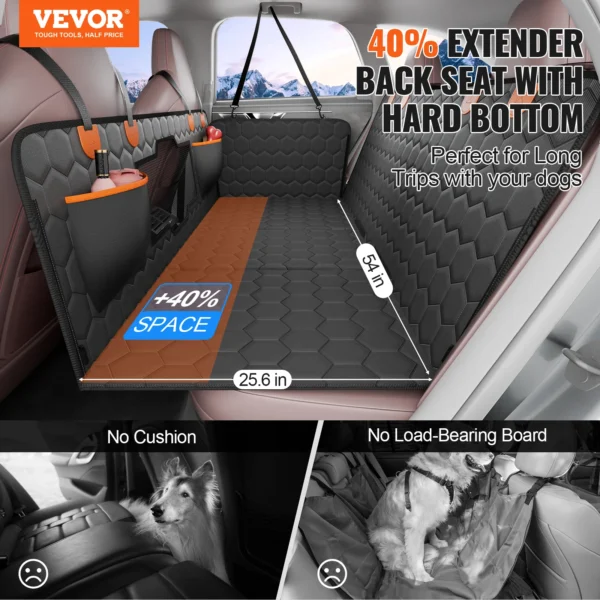 Dog Car Bed Hammock – Back Seat Extender (350lbs Support) - Image 2