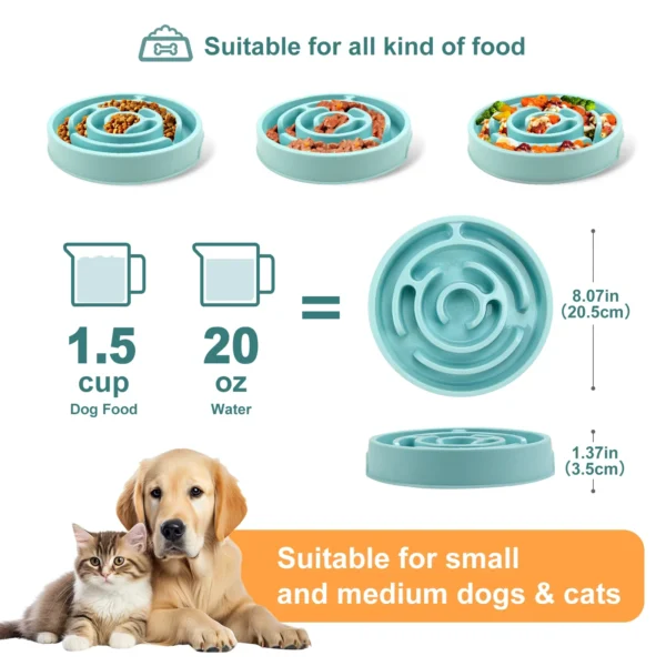Fun Slow Feeder Dog Bowl – Anti-Gulping, Non-Slip, Healthy Eating - Image 4