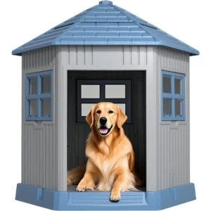 Durable Dog House – Indoor & Outdoor Shelter with Window