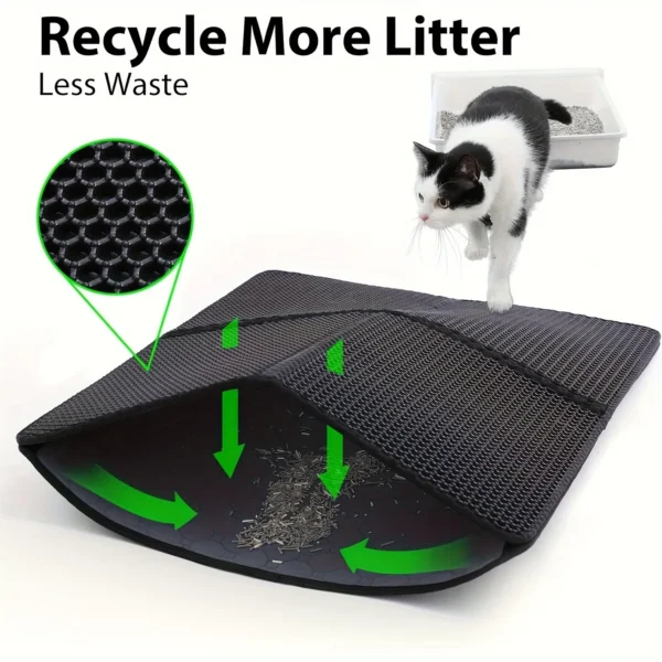 XL Waterproof Cat Litter Scatter Mat - Image 2
