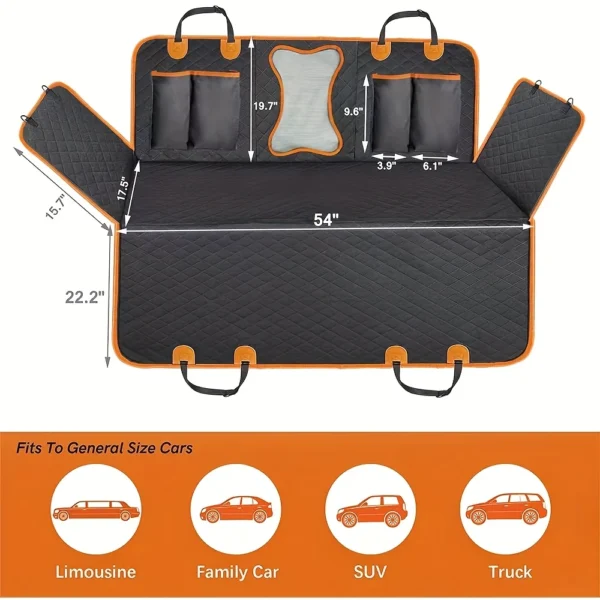 Pet Dog Car Seat Cover – 100% Waterproof, Scratch-Resistant - Image 6