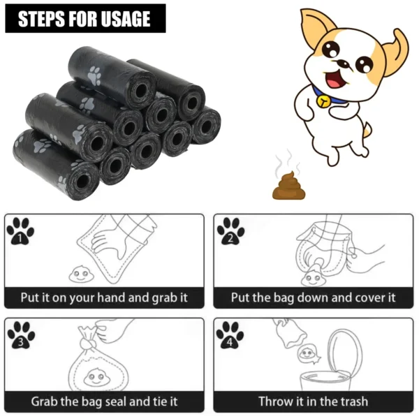 Eco-Friendly Dog Poop Bags – 10/50 Rolls with Breakpoint Design - Image 2
