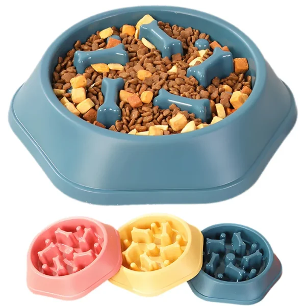 Slow Feeder Dog Bowl - Anti-Slip Puzzle Dish for Dogs & Cats - Image 2