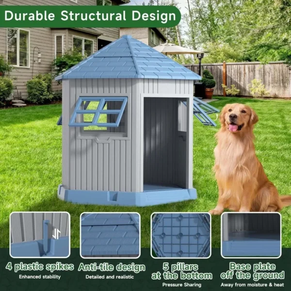 Durable Dog House – Indoor & Outdoor Shelter with Window - Image 5