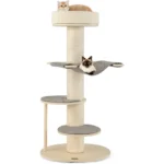 Top Perch Modern Wooden Cat Tree Tower