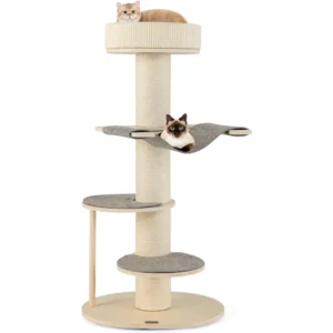 Top Perch Modern Wooden Cat Tree Tower