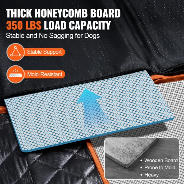 Dog Car Bed Hammock – Back Seat Extender (350lbs Support) - Image 3