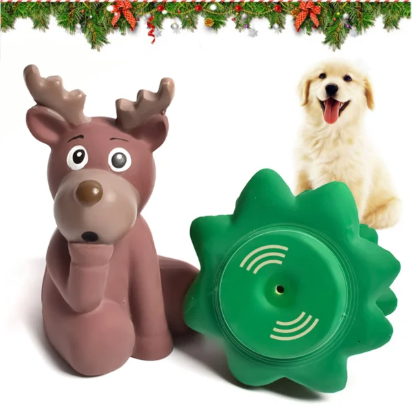Festive Fun Pet Chew Toy – Bite-Resistant Christmas Elk & Tree - Image 2