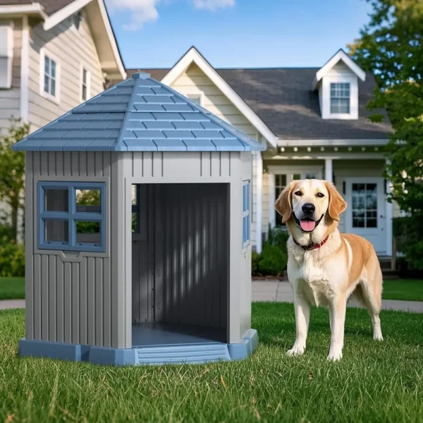 Durable Dog House – Indoor & Outdoor Shelter with Window - Image 4