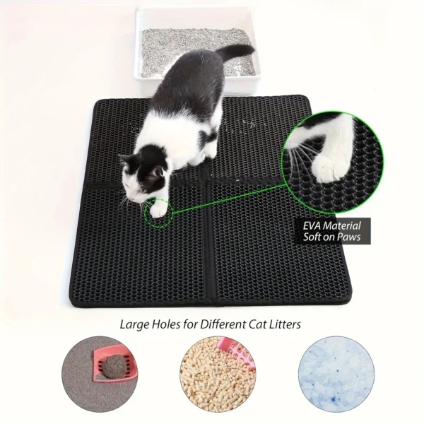 XL Waterproof Cat Litter Scatter Mat - Image 3