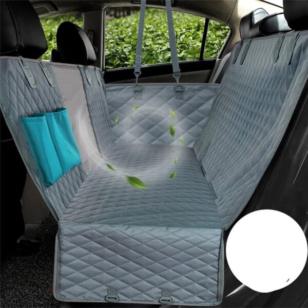 Grey Mesh Quilted Waterproof Pet Car Seat Mat – All-Season - Image 6