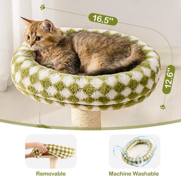 Mewoo 2-in-1 Cat Scratching Post & Bed – Sisal Scratcher with Ball Track Toys - Image 7