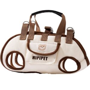 Pet Dog & Cat Portable Crossbody Handbag – Genuine Leather Carrier