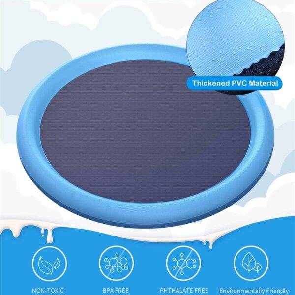 Non-Slip Pet & Kids Splash Pad – Summer Outdoor Water Fun Pool - Image 2