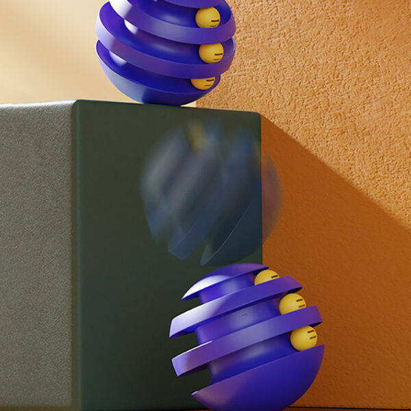 3 Layers Cat Tower Interactive Turntable Toy with Balls - Image 6