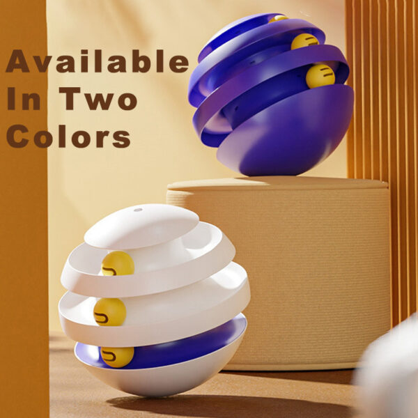 3 Layers Cat Tower Interactive Turntable Toy with Balls - Image 7