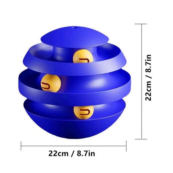 3 Layers Cat Tower Interactive Turntable Toy with Balls - Image 5
