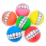 Funny Dog Ball with Teeth – Squeaky Chew Toy for Dogs & Puppies
