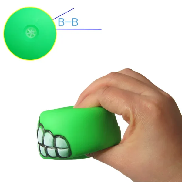 Funny Dog Ball with Teeth – Squeaky Chew Toy for Dogs & Puppies - Image 3