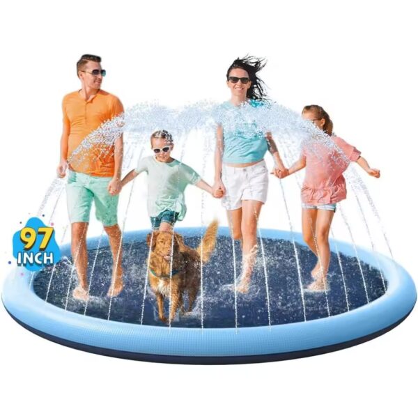 Non-Slip Pet & Kids Splash Pad – Summer Outdoor Water Fun Pool - Image 4