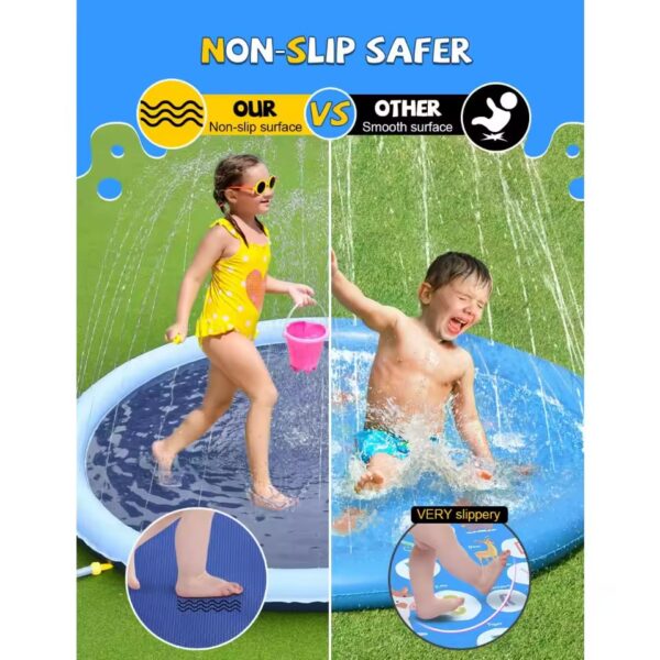 Non-Slip Pet & Kids Splash Pad – Summer Outdoor Water Fun Pool - Image 7