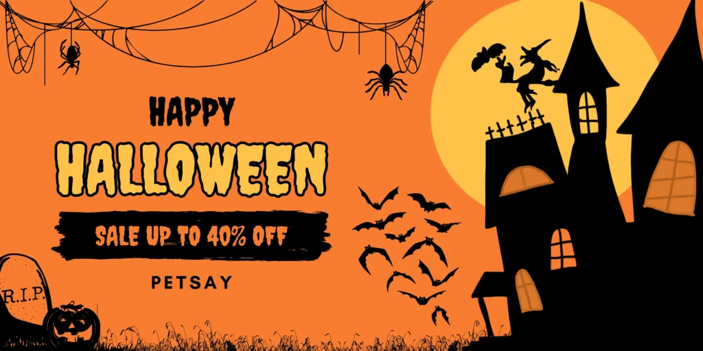 Orange Black Vintage Horror Halloween Promo Business Halloween Banner