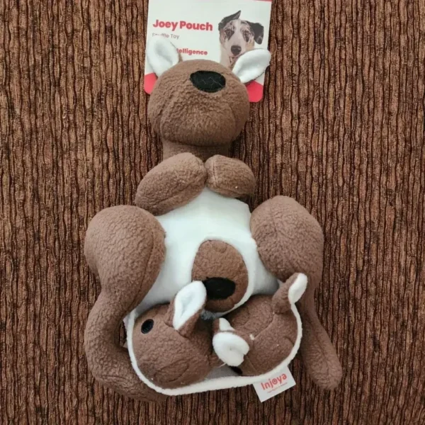 Kangaroo Plush Dog Toy with Squeaker & Treat Pouch 🦘🐾 - Image 6