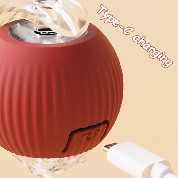 2Pcs Smart Cat Interactive Rolling Ball with Faux Tail – Rechargeable Toy - Image 5
