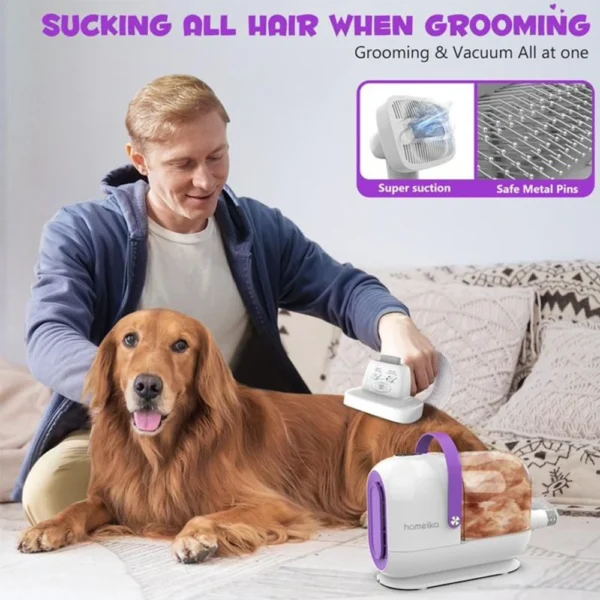 Homeika 3L Dog Grooming Kit – Silent Pet Vacuum with 99% Hair Suction - Image 2