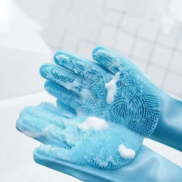 Silicone Pet Grooming & Bath Gloves – Hair Remover & Massage - Image 3