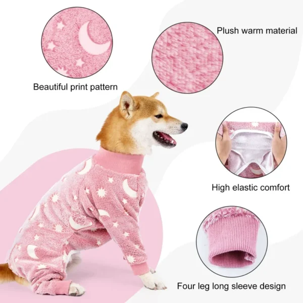 Soft Dog Pajamas – 4-Legged Warm Fleece - Image 3